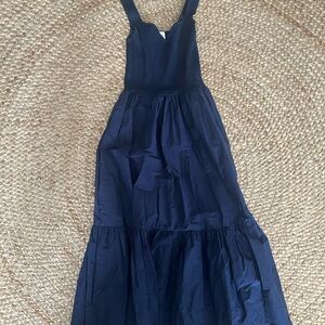 Tanya Taylor sweetheart neckline maxi dress with tierd skirt